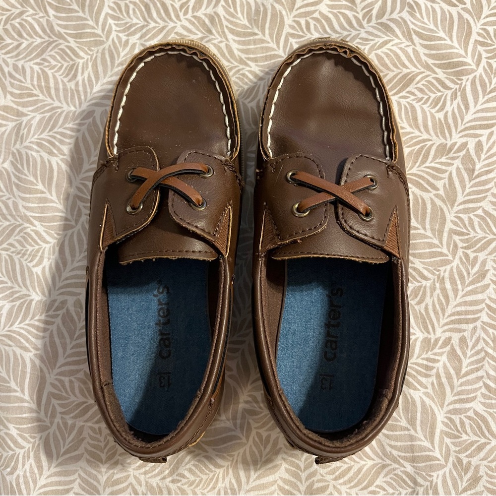 Carter's Little Boys Size 13 Brown Slip-on Boat Shoes
